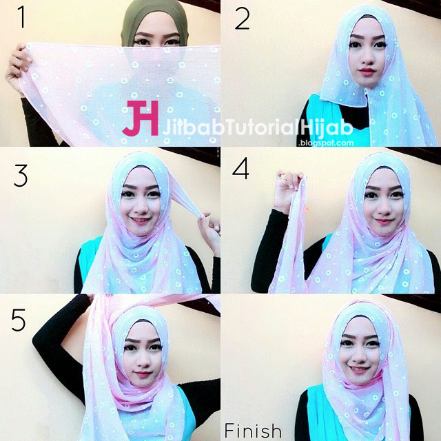 5 Tutorial Hijab Segi Empat Simple Tapi Mewah Dan Elegant Jilbab