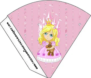 Blondie Princess, Free Printable Cones.