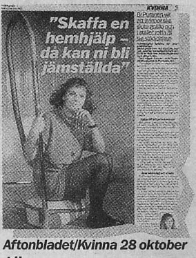 Aftonbladet/Kvinna 28/10 1992