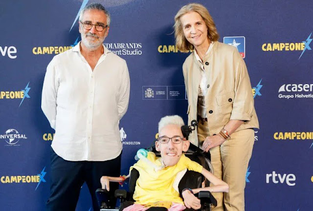 Infanta Elena attended the premiere of the film Campeonex at Kinepolis Cinema in Madrid. Javier Fesser