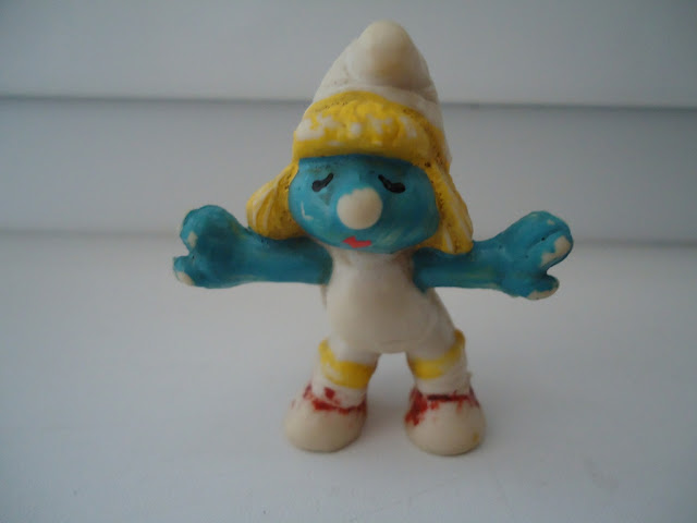 Vintage Aerobics Smurfette Figure by Peyo