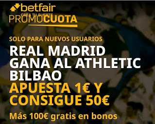 betfair promocuota Real Madrid gana Bilbao 14 enero 2021