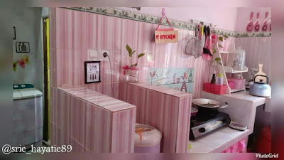 Konsep dapur dengan warna pink