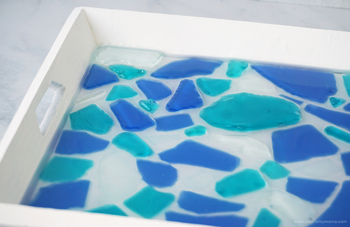 Sea Glass Mosaic Tray