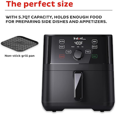 Instant Vortex 5.7QT Large Air Fryer Oven Combo (Free App With 90 Recipes)