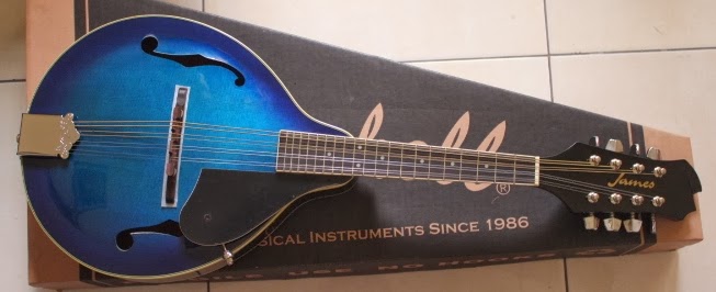 Terasski: Dijual gitar James JM350 (Mandolin biru & Sunburst)