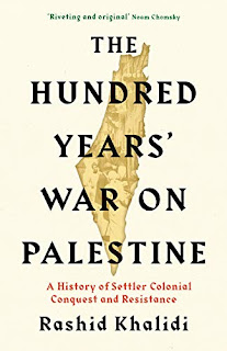 Cover of the book 'The Hundred Year' War on Palestine' by Rashid Khalidi