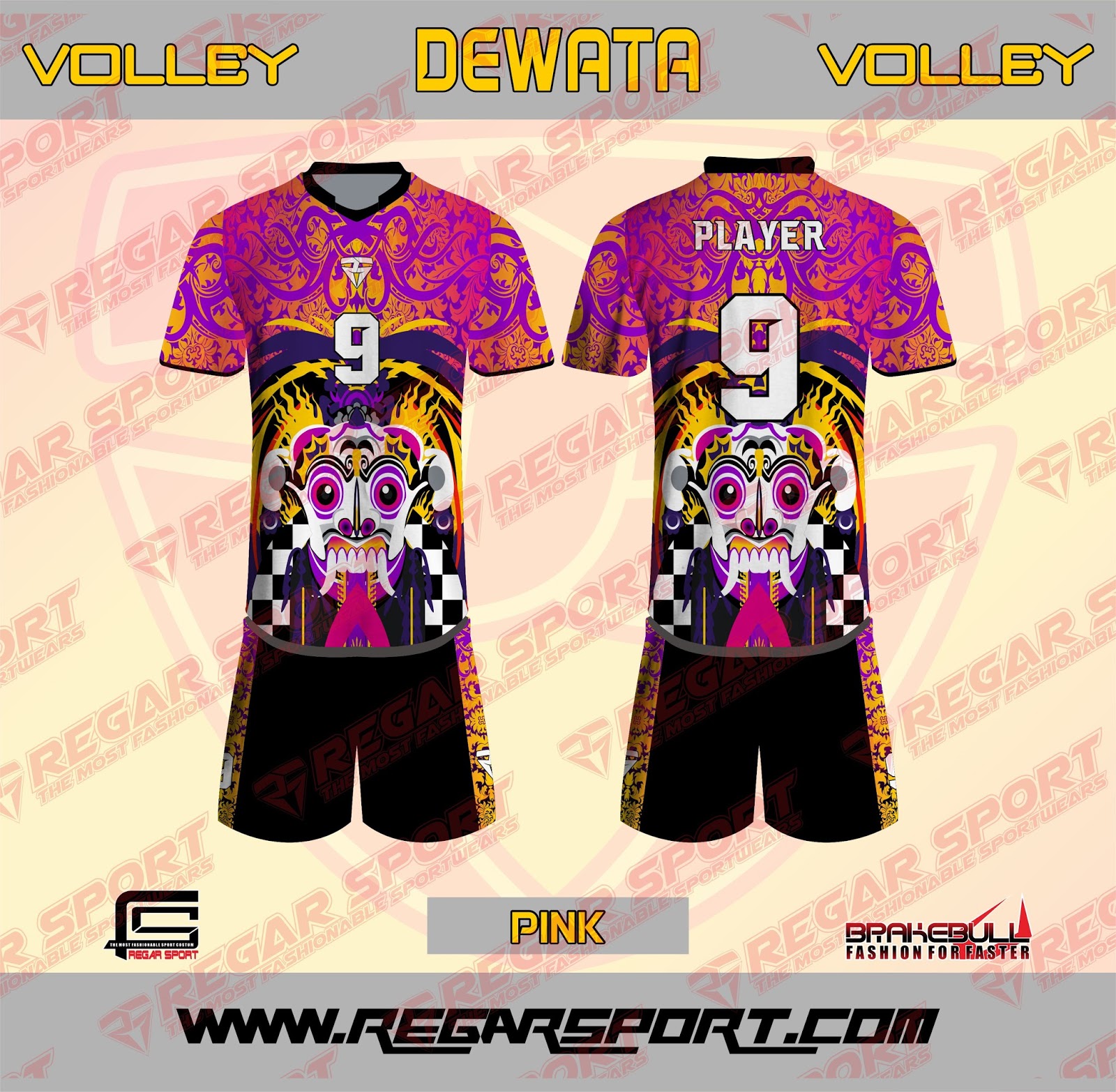 KAOS VOLI DESAIN DEWATA - Regar Sport Online Dan Konveksi