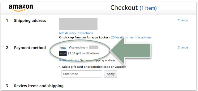 Amazon Checkout with Gift Card Balance