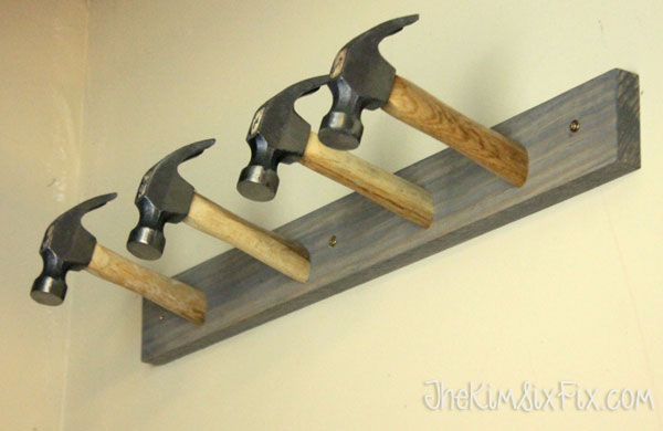 Coat or hat rack from hammer heads