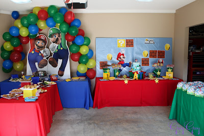 Year   Birthday Party Ideas on Greygrey Designs   My Parties  Super Mario Birthday Party