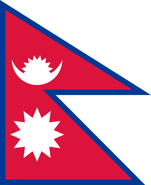 Logo Gambar Bendera Negara Nepal PNG JPG ukuran 600 px