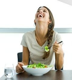 Women Laughing Alone With Salad : Get Relationship Advice By Experts