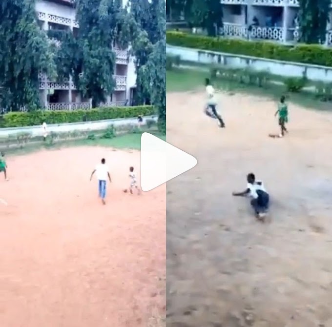 2 Little Kids Dribble and Humilate Their Uncles Age Mate Inside A Football Field