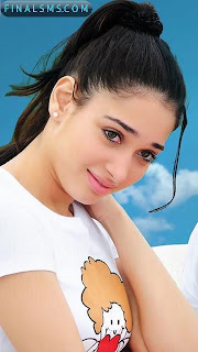 Tamanna in white t-shirt