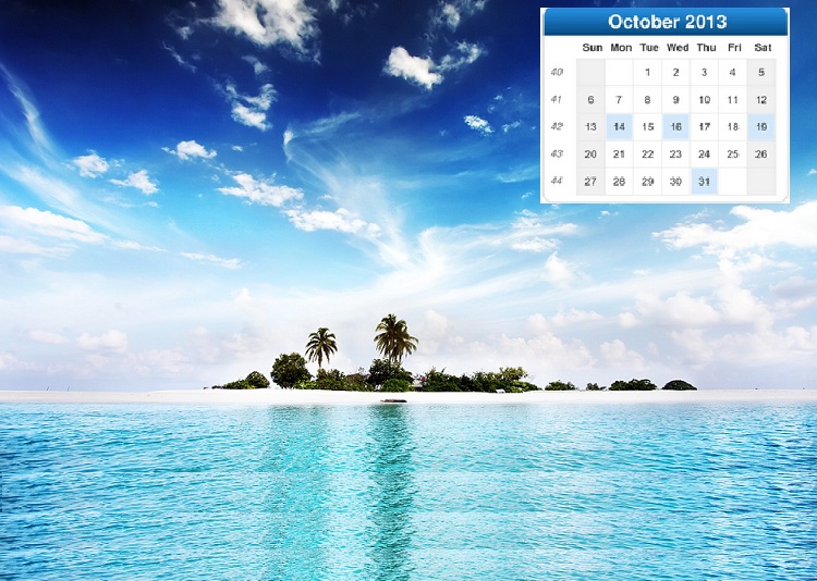 Beautiful Nature Desktop Calendar 2013 Wallpapers