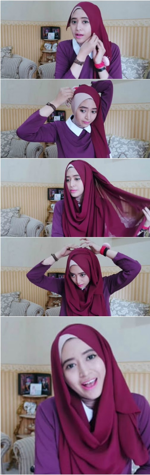 Gambar Tutorial Hijab Natasha Farani 2018 Tutorial Hijab