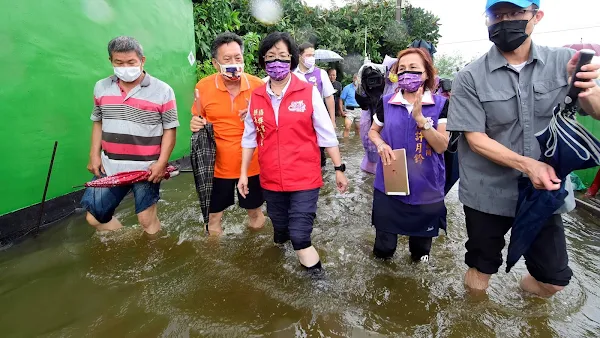 彰化大城、芳苑鄉淹大水 王惠美：抽水機應急、通盤檢討