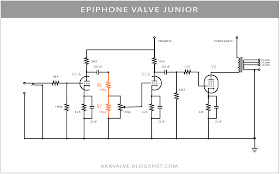 Epiphone Valve Junior Stock Schematic R6 R7