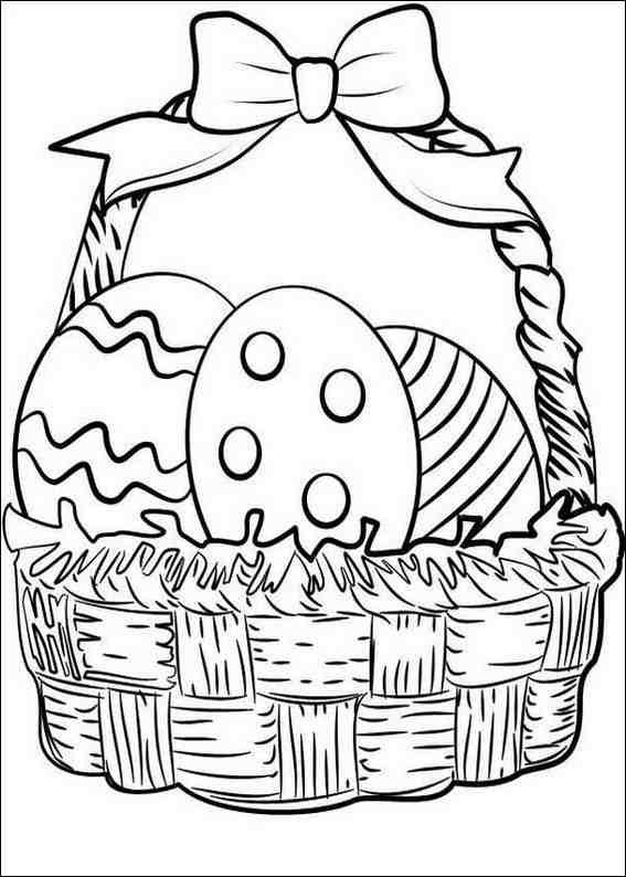 easter basket coloring pages - EASTER EGG coloring pages Chocolate Egg basket