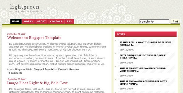 Light Olive Green Premium Blogger Template