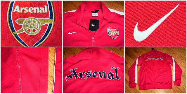 Katalog Jaket Grade Ori Nike Arsenal N98 Authentic Red 2013/2014