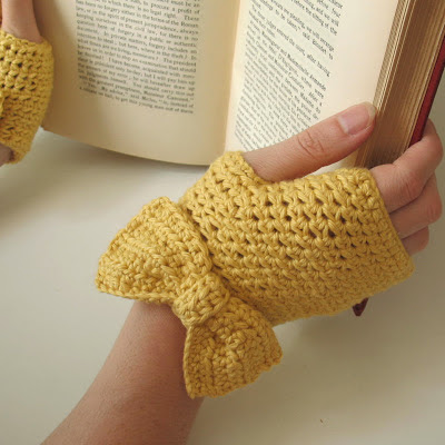 fingerless gloves, crochet, my projects