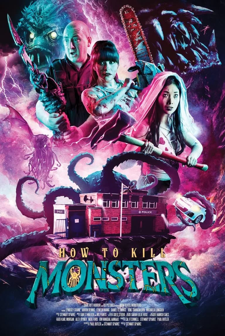 Постер комедийного хоррора How to Kill Monsters («Как убивать монстров»)