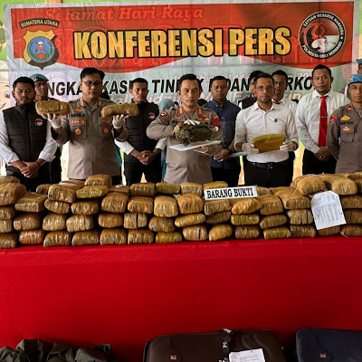 Satnarkoba Polres Deli Serdang Berhasil Gagalkan Peredaran 173 Ganja Kering Siap Edar