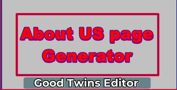 About US page Generator