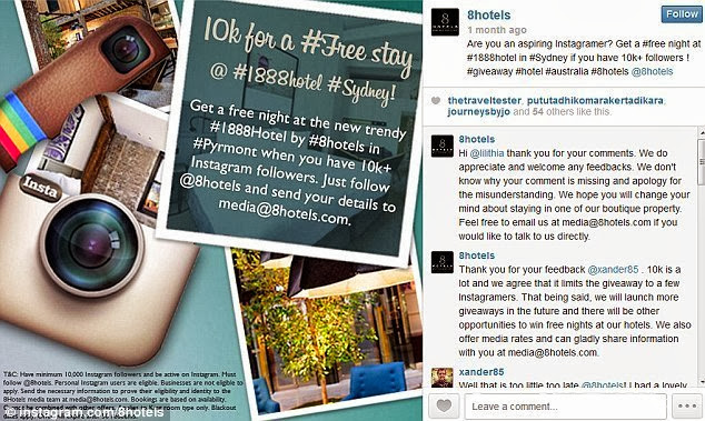 Menginap Gratis Di Hotel Ini Jika Followers Instagram Lebih Dari 10.000