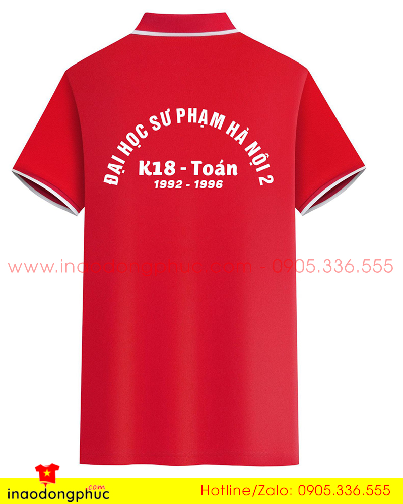 In áo Lớp K18-Toán 1992-1996 Đại học sư phạm Hà Nội 2