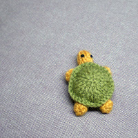 green and yellow turtle fridge magnet