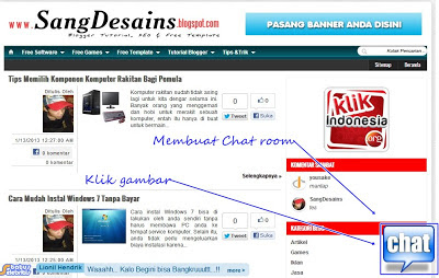 membuat chat room di blog