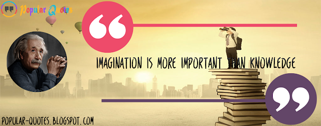 Imagination is more important than knowledge. Albert Einstein