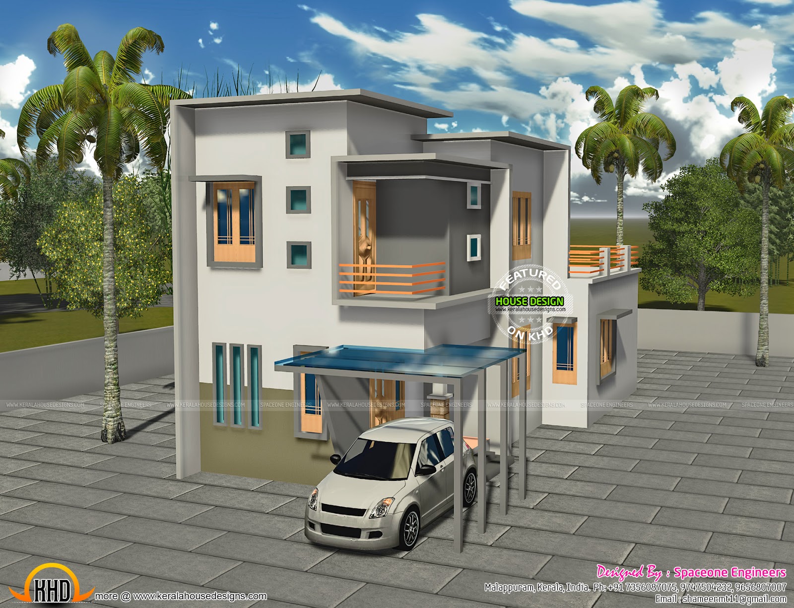  3  BHK  double storied house  in 1200  sq  ft  Kerala home  