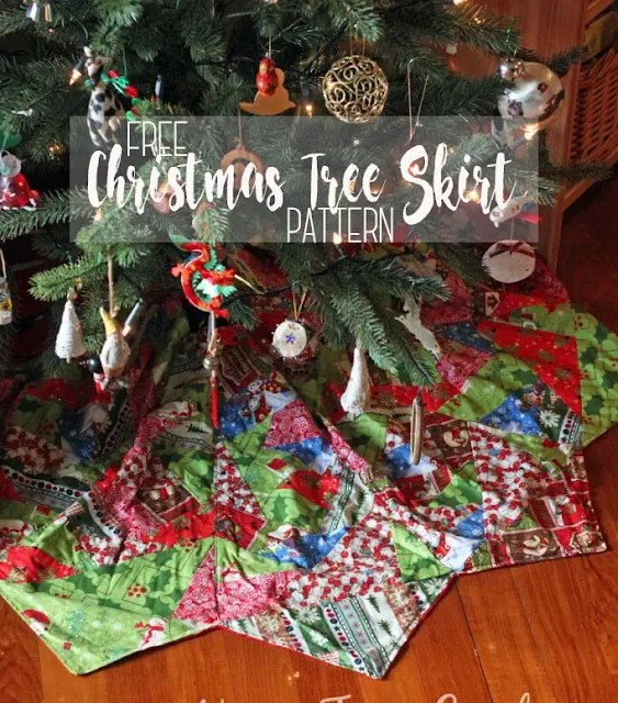 pieced tree skirt quilt pattern