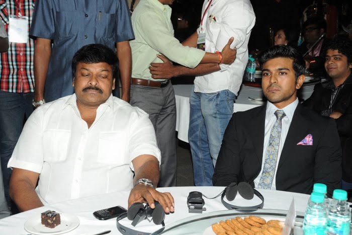 Chiru nd Charan in south scope cine awards function Xclusive photo shoot show stills