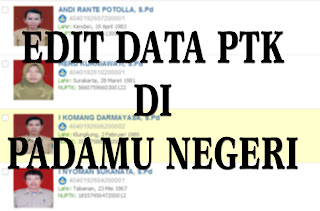 Edit data ptk padamu negeri