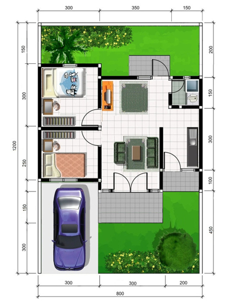  Gambar dan Denah Rumah Minimalis 