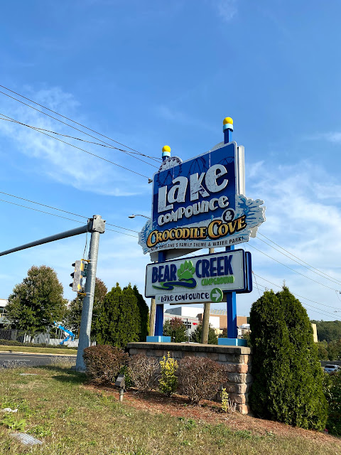 Lake Compounce Road Entrance Sign Amusement Park Bristol Connecticut