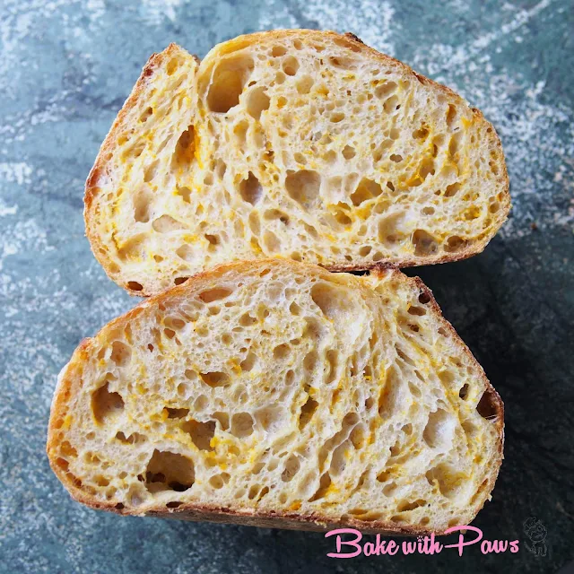 Pumpkin Open Crumb Sourdough Bread