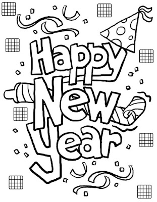 Coloring Happy New Year Clipart Collection For Kids In 2018