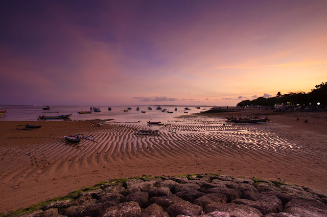 Tramonto Lungomare e spiaggia di Sanur, Bali