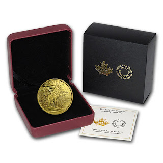 Canada 350 Dollars Gold Coin Box 2015 Alpha Wolf