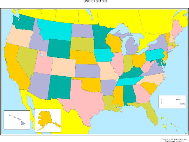 United States Map Color Coded 