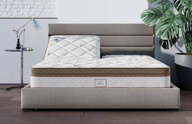 Saatva Solaire mattress in the split-top "upper-flex" configuration