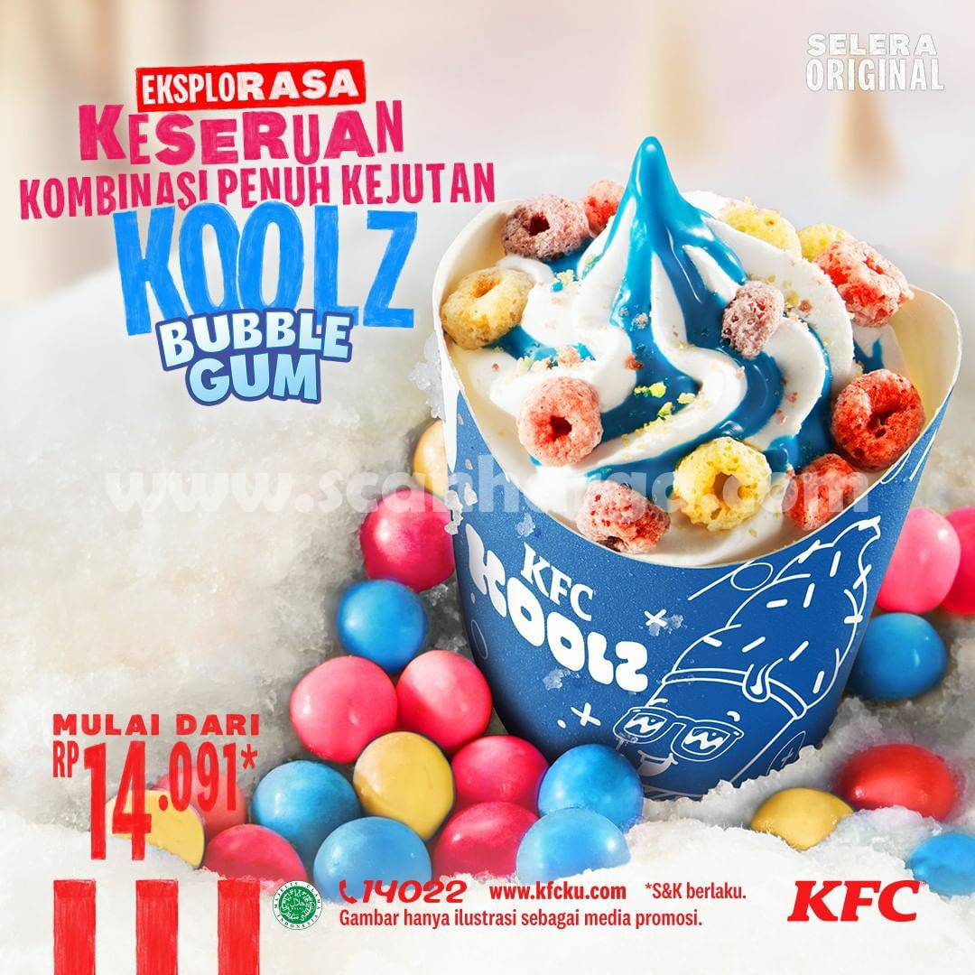Promo KFC Koolz  Bubblegum Harga Spesial mulai Rp. 14.091