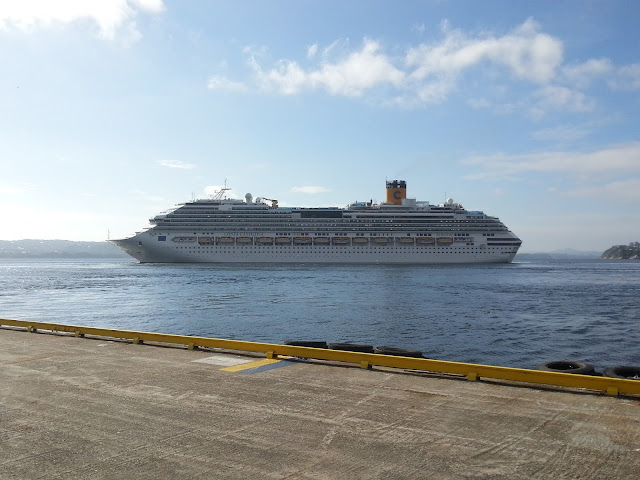 Cruise ship Costa Favolosa in Bergen, Norway; Fjords cruise; Ships in Bergen