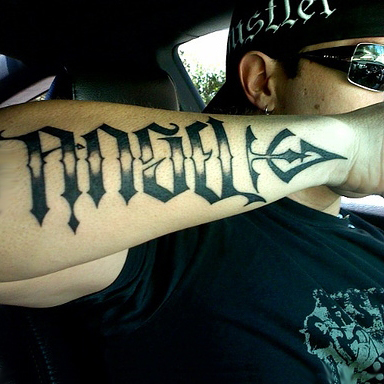 tattoo ambigram